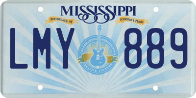 MS license plate LMY889