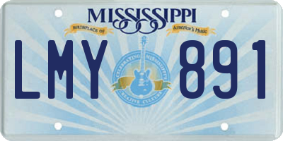 MS license plate LMY891