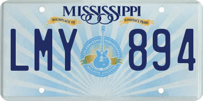 MS license plate LMY894
