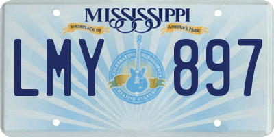 MS license plate LMY897