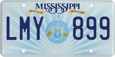 MS license plate LMY899