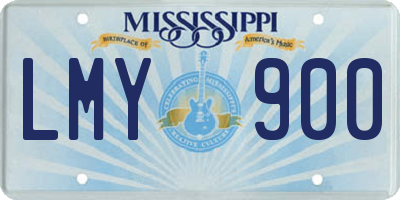 MS license plate LMY900
