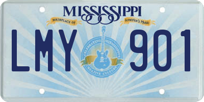 MS license plate LMY901