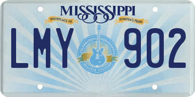 MS license plate LMY902