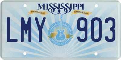 MS license plate LMY903