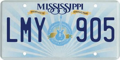 MS license plate LMY905