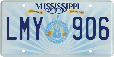 MS license plate LMY906