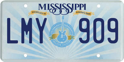 MS license plate LMY909