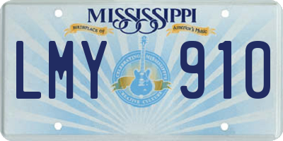 MS license plate LMY910