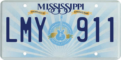 MS license plate LMY911
