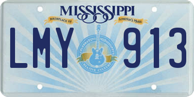 MS license plate LMY913