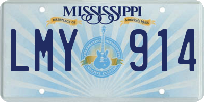 MS license plate LMY914