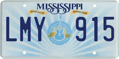 MS license plate LMY915