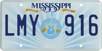 MS license plate LMY916