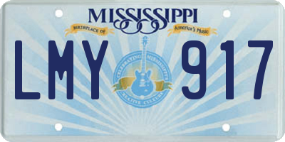 MS license plate LMY917