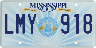 MS license plate LMY918