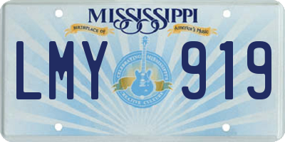MS license plate LMY919