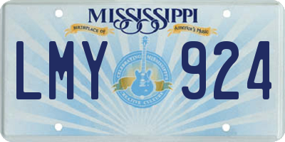 MS license plate LMY924