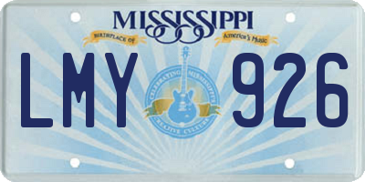 MS license plate LMY926