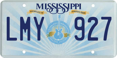 MS license plate LMY927