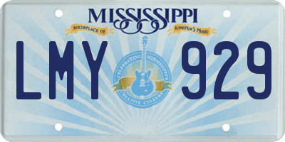 MS license plate LMY929
