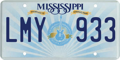 MS license plate LMY933
