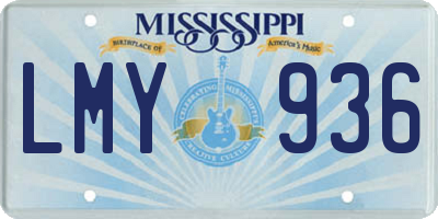 MS license plate LMY936