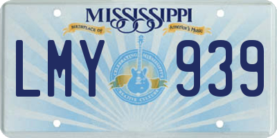 MS license plate LMY939