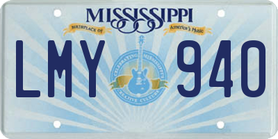 MS license plate LMY940