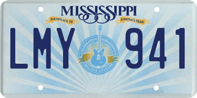 MS license plate LMY941