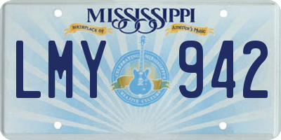 MS license plate LMY942