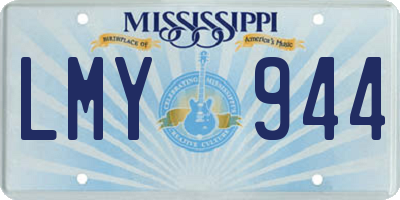 MS license plate LMY944