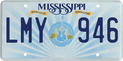 MS license plate LMY946