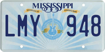 MS license plate LMY948