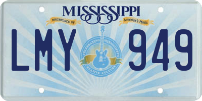 MS license plate LMY949