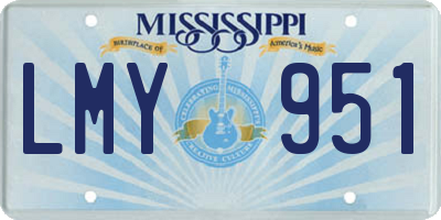 MS license plate LMY951