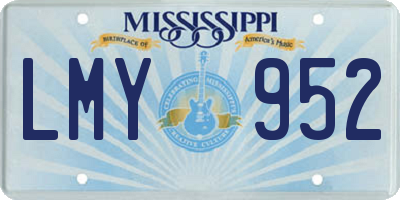 MS license plate LMY952