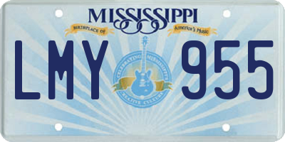 MS license plate LMY955
