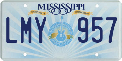 MS license plate LMY957