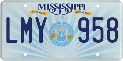 MS license plate LMY958