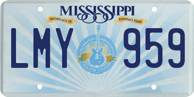 MS license plate LMY959