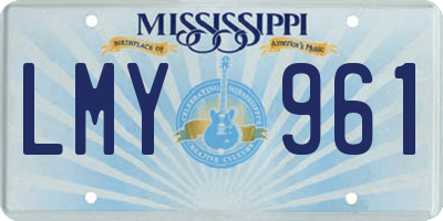 MS license plate LMY961