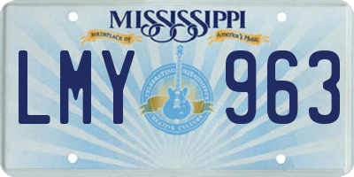 MS license plate LMY963