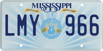 MS license plate LMY966