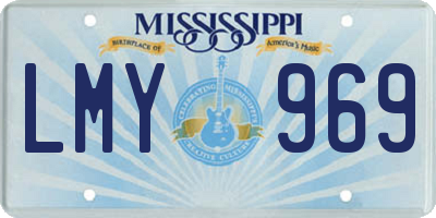 MS license plate LMY969