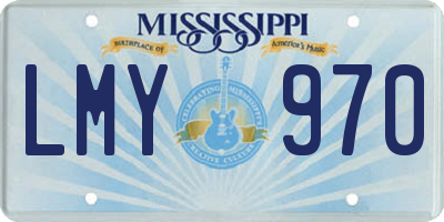 MS license plate LMY970