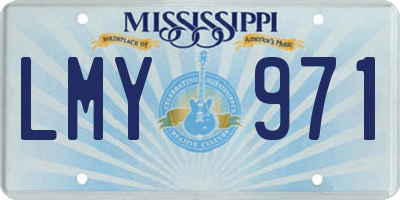 MS license plate LMY971