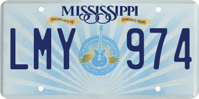 MS license plate LMY974