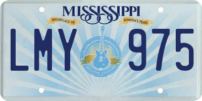 MS license plate LMY975