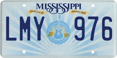 MS license plate LMY976